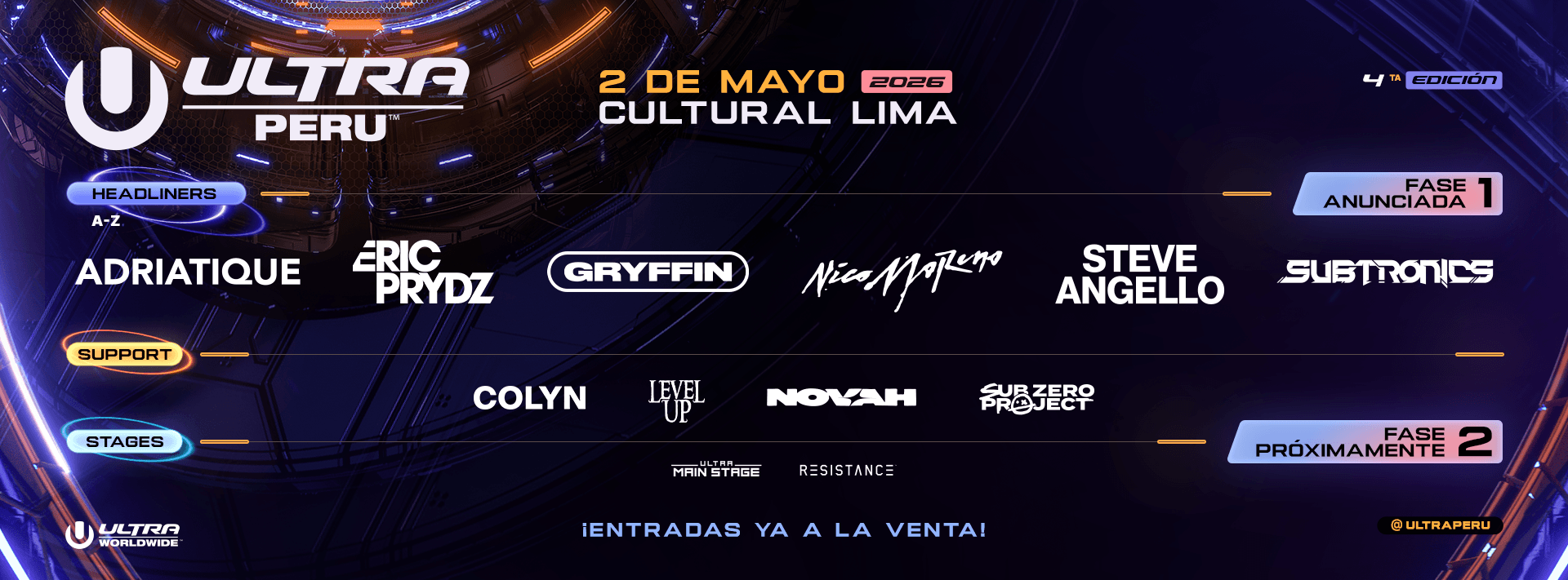 Ultra Peru Phase 1 Lineup